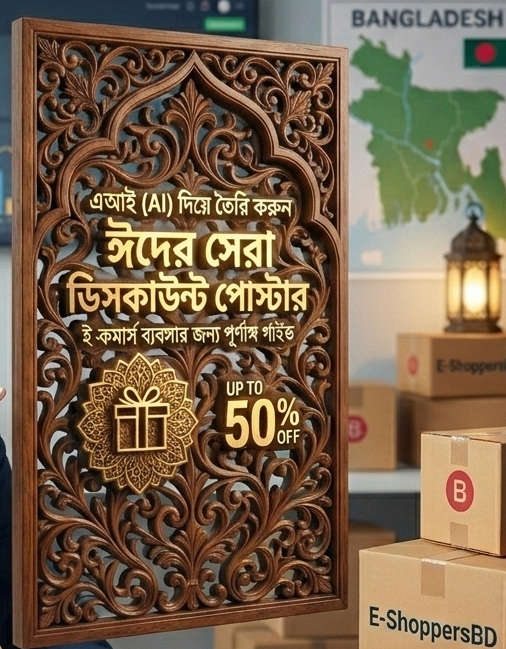 এআই (AI) দিয়ে তৈরি করুন ঈদের সেরা ডিসকাউন্ট পোস্টার: ই-কমার্স ব্যবসার জন্য পূর্ণাঙ্গ গাইড